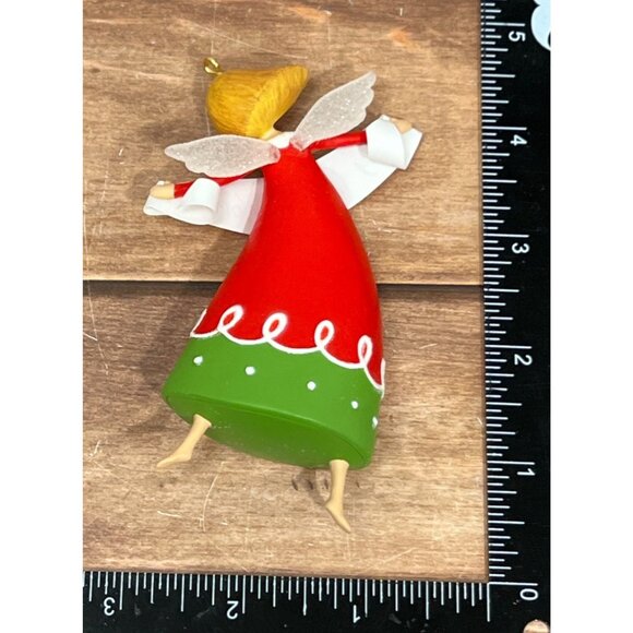 2010 HALLMARK KEEPSAKE ORNAMENT QXG7366 JOY TO THE WORLD SPARKLY ANGEL BANNER - Picture 5 of 8